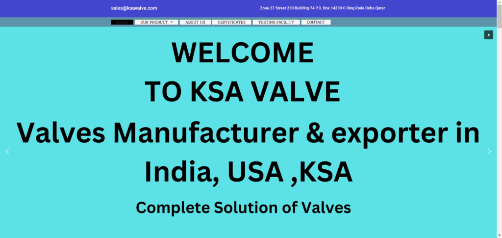 KSA Valve Trusted Custom Valve Manufacturers in Saudi